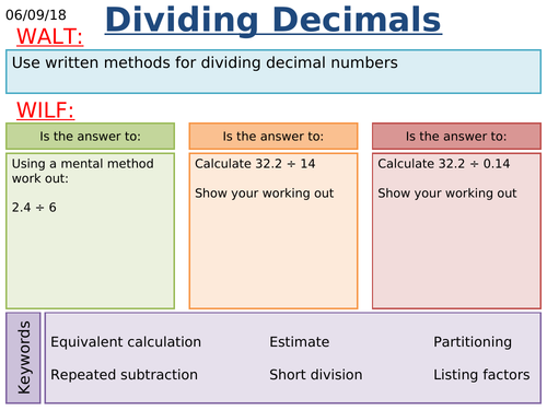 Multiplying and Dividing Decimals Resources | Tes