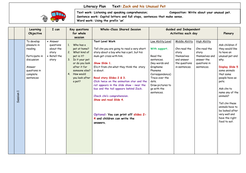 reading comprehension text sentence wordgrammar presentations