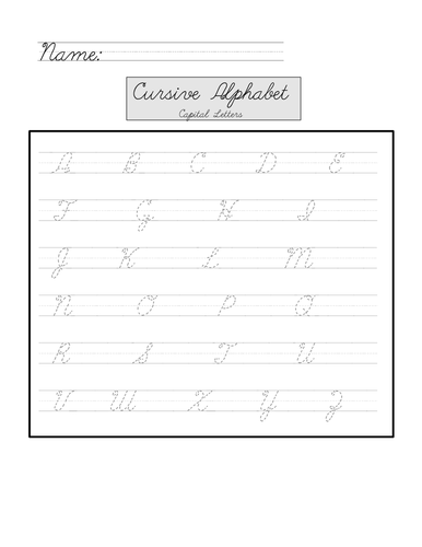Primary School Cursive Handwriting A-Z - Plus extras by dave_orritt