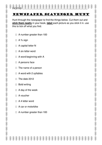 Credible sources scavenger hunt middle school picture