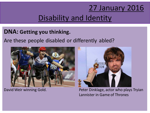 Sociology H580 H180 Lesson 19 Disability And Identity 6 Mark Model Q1 Questions Identity Re