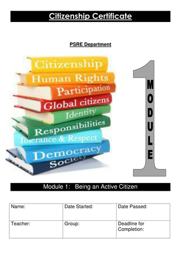 KS4 Citizenship Programme WORKBOOK    Campaigning, pressure groups, trade unions, media influen