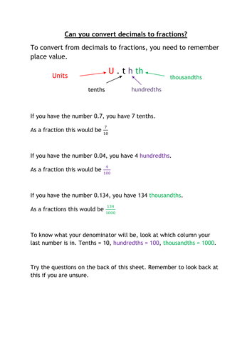 year 5 maths revision sheets teaching resources