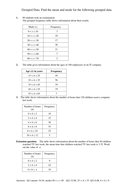 Mean from grouped data | Teaching Resources