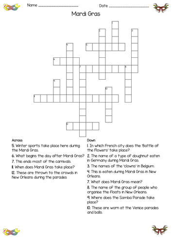 mardi gras activity pack by krazikas teaching resources tes