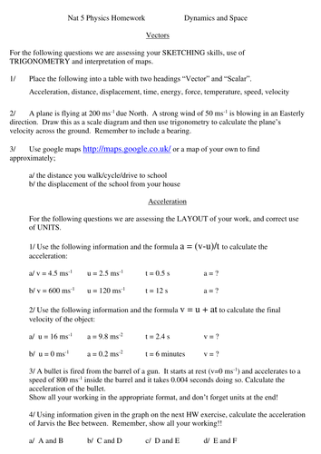 national 5 physics homework