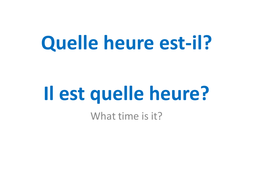 Time in French | Teaching Resources