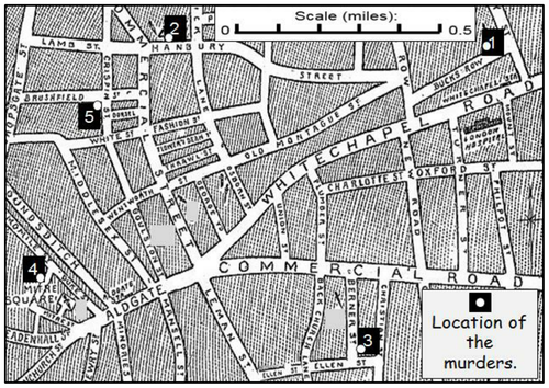 jack the ripper victims map