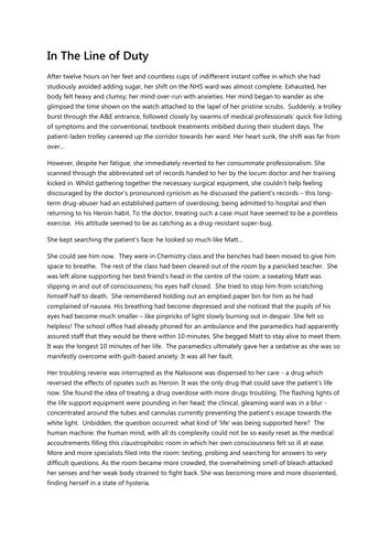 higher level english personal essay