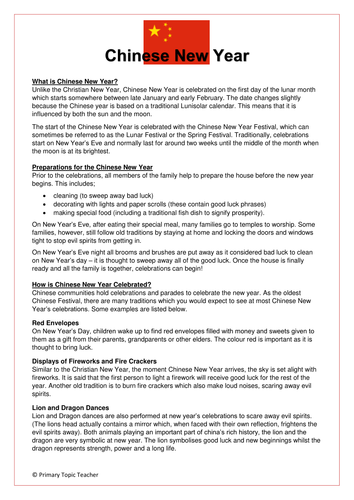 Chinese New Year / China Activity Pack KS2 by PrimaryTopicTeacher