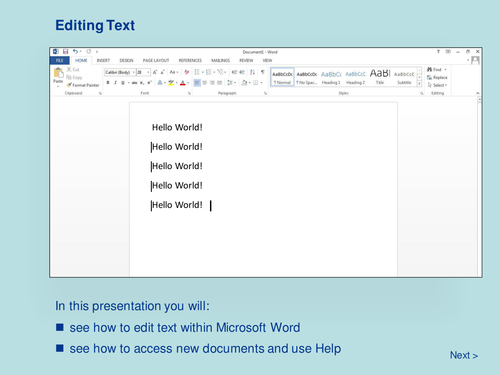 Word Processing - Editing Text | Teaching Resources