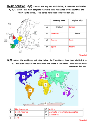 year 7 geography homework booklet