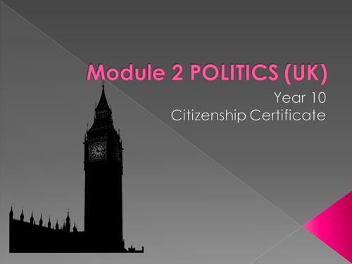 KS4 Citizenship  Parliament, Government, tax, devolution, elections PPT