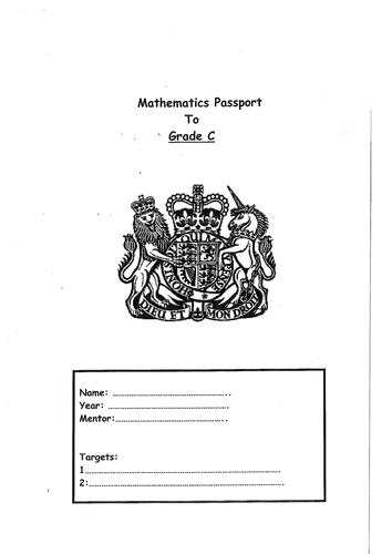 Gcse Maths Grade C B Revision Booklet Teaching Resources