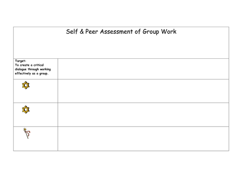 Peer self assessment template 