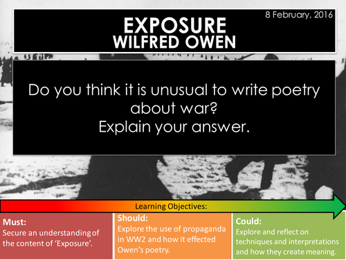 Exposure - Wilfred Owen (Edexcel Conflict Poetry Cluster GCSE 1-9)