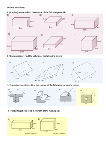 homework and practice 10 3 volume of prisms