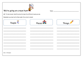 We're going on a noun hunt | Teaching Resources