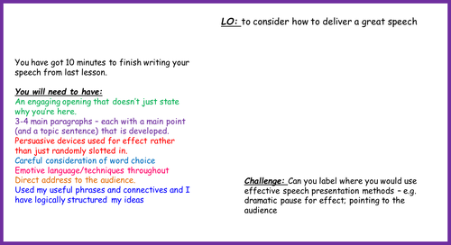 Year 7 persuasive writing unit - using voice and body for effect | Teaching  Resources