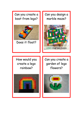 report printable pre-k card free Resources Teaching  Lego Challenge CF67  TES Cards   by