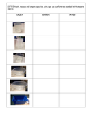 Capacity Worksheet | Teaching Resources