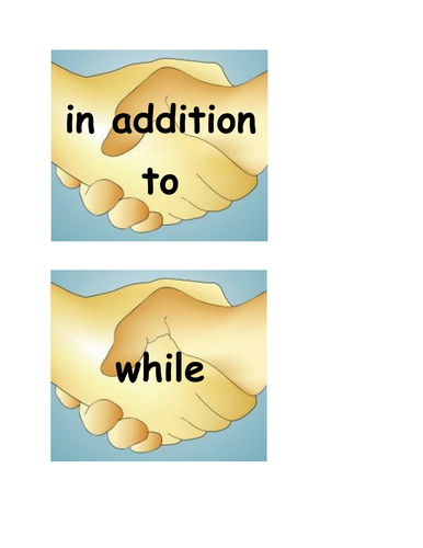 Handshake connectives | Teaching Resources