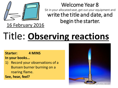 KS3 Chemical Reactions Whole Topic | Teaching Resources