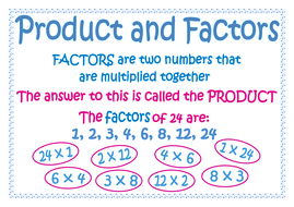 Products and factors | Teaching Resources