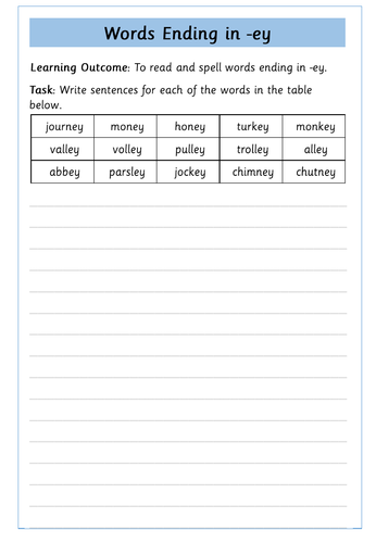 -ey words | Teaching Resources