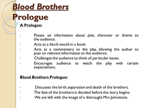 "Blood Brothers" by Willy Russell by catmbeer - Teaching 