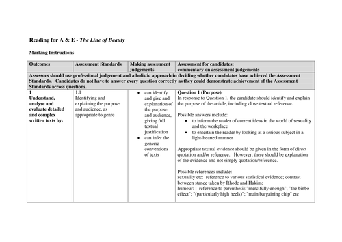 New Higher (Scotland) various Reading for Understanding, Analysis ...