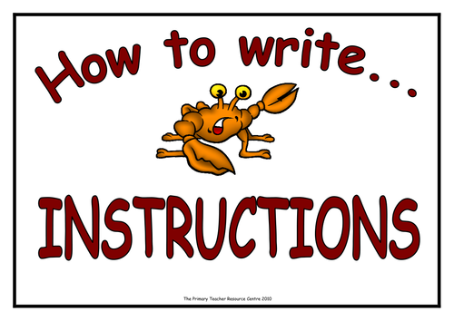 How to Write - Instructions Display and Poster Pack
