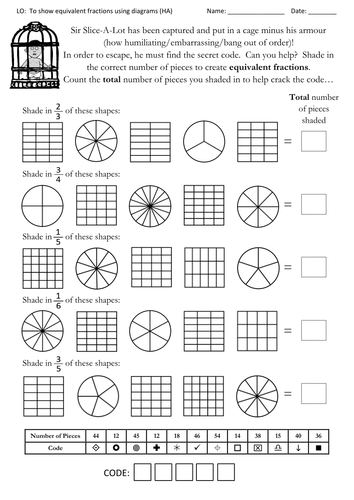 KS2: Equivalent Fractions Resource Pack by mrajlong - UK Teaching ...