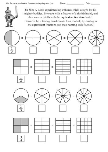 KS2: Equivalent Fractions Resource Pack by mrajlong - UK Teaching ...