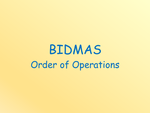 bidmas ks3 year 78 teaching resources