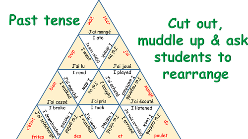 Past tense tarsia game