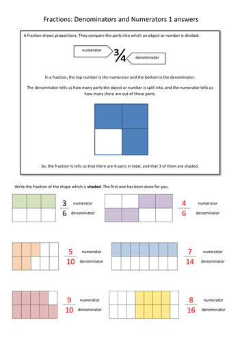 ks2 fractions homework