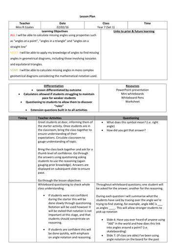 Angle Properties | Teaching Resources
