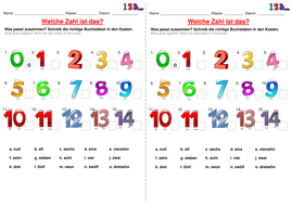 german numbers teaching resources