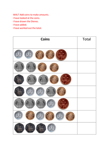 year 2 adding coins by niallmclaughlin teaching