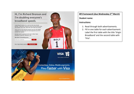 Creating an advert lesson plan picture