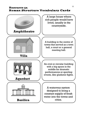 Romans Lesson (Y3/Y4) - Roman structures and model aqueducts by