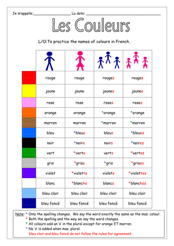 FRENCH - Colours - Les Couleurs - Activity Booklet KS2 - Worksheets ...