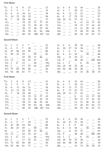 ks2 sequences year 5 or 6 maths notebook worksheet