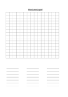 Blank word search grid | Teaching Resources