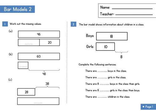 Printables Math Models Worksheets printables math models worksheets safarmediapps worksheet eetrex bar modelling comparison model questions by