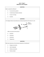 Biology A level MCQs and answers (Unit 1) | Teaching Resources