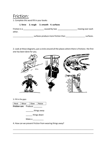 friction homework year 3