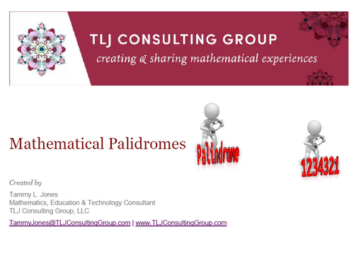 Mathematical Palindromes | Teaching Resources