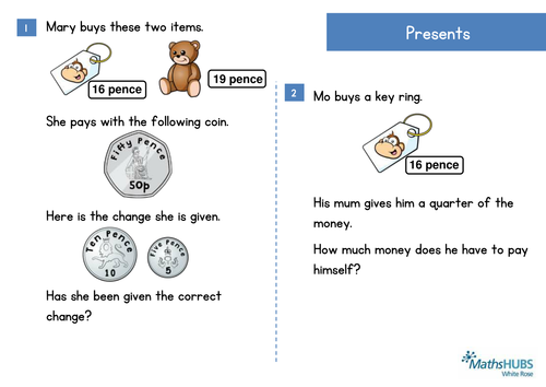 ks1 money problem solving